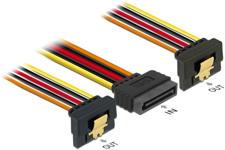 Actual product image Delock SATA to 2x SATA Y power adapter