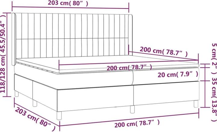 Immagine prodotto vidaXL Boxspringbett (200 x 200 cm)