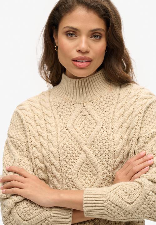 Image du produit Superdry pull polo en maille aran cable (XS)