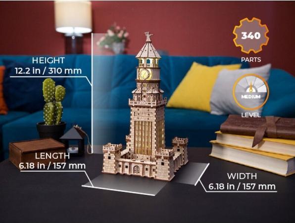 Produktbild Ugears LE PHARE D'ALEXANDRIE 340PCS (FR-DE-EN-POL-ES-UKR)