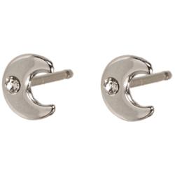 Out of the blue, Ohrringe, Ohrstecker 925 Sterling Silber, Mond, (925 Sterling Silber)