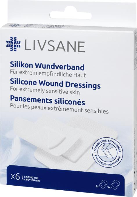 Actual product image Livsane pansements en silicone ultra sensitive (6 x)