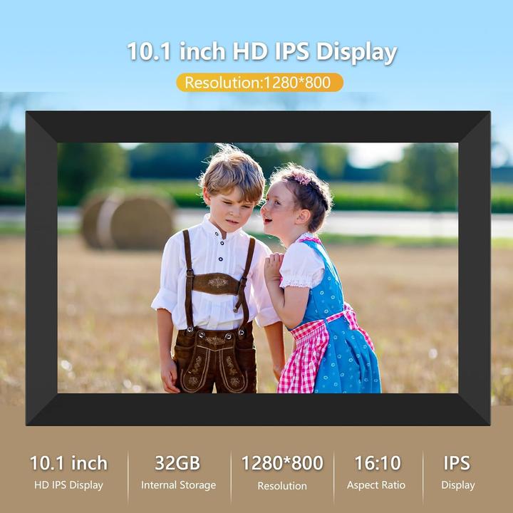 Actual product image Yenock Digitaler Bilderrahmen WiFi 10 (10.10", 1280 x 800 pixels)