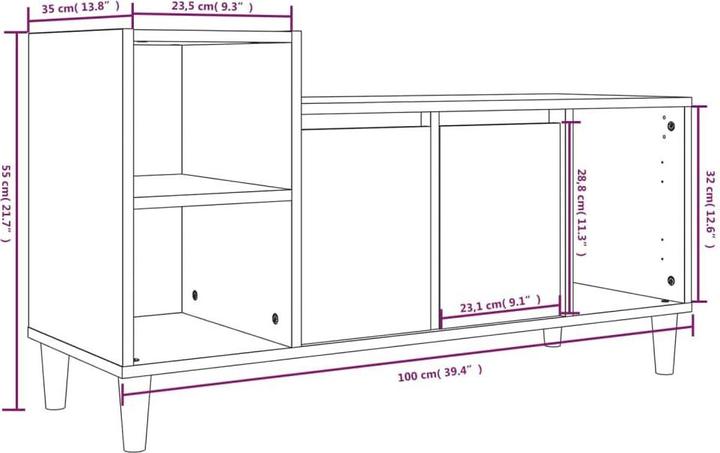 Actual product image vidaXL Gary (100 x 35 x 55 cm)