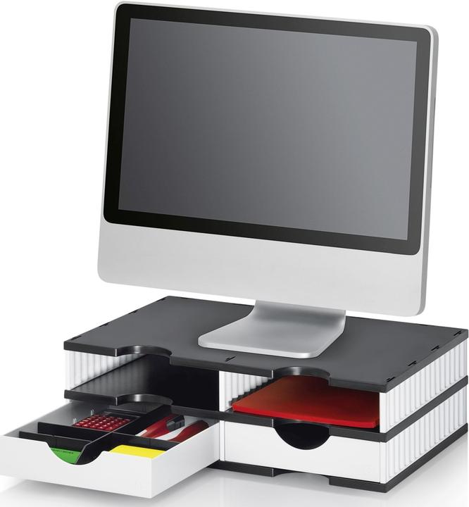 Actual product image Styro Styrodoc duo SET: 4 compartments white / black (C4)