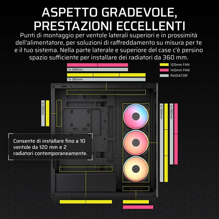 Produktbild Corsair 3500X LX-R RGB iCUE LINK (ATX, E-ATX, mATX, Mini-ITX)