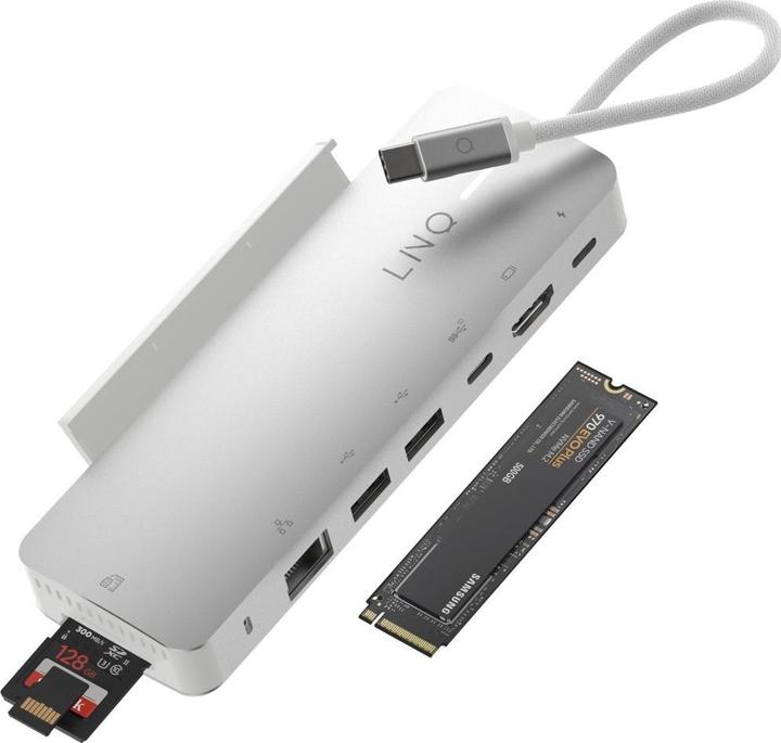 Actual product image LINQ Connects 9in1 PRO SSD 140W USB-C Multiport Hub (USB-C, 9 ports)