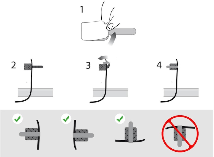 Actual product image Label-the-cable Velcro cable holder (Velcro cable ties, 90 mm, 50 pcs.)