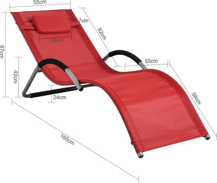 Produktbild SoBuy Gartenliege (55 cm)