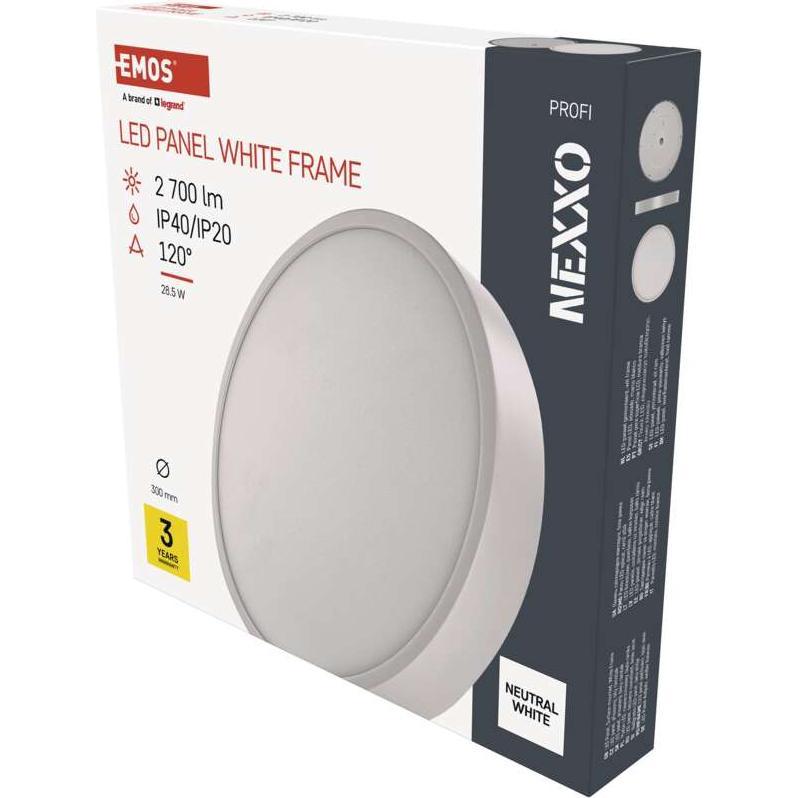 Thumbnail - Emos, Wandleuchte + Deckenleuchte, LED-Anbauleuchte NEXXO, rund, weiss, 28,5W, neutralweiss (2700 lm)