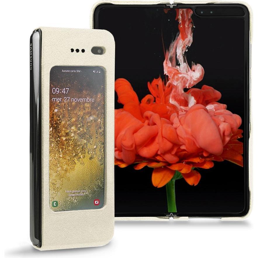 Noreve Lederschutzhülle (Samsung Galaxy Fold), Smartphone Hülle, Weiss