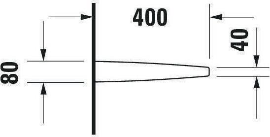 Actual product image Duravit Urinal divider STARCK 3 705x400mm white WG
