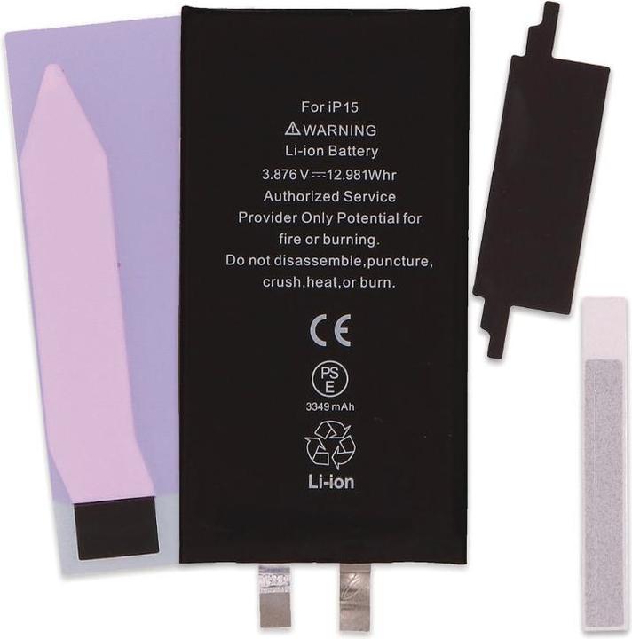 Image du produit Huarigor Kit de cellules de batterie (soudage par points requis) pour iPhone 15 | 3349mAh | Sans BMS