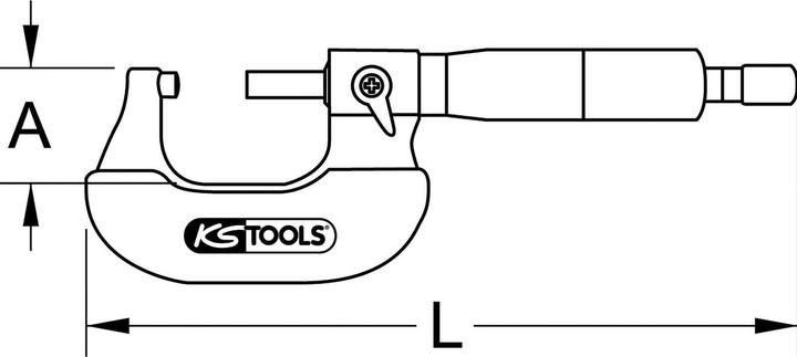 Immagine prodotto KS Tools Micrometro esterno digitale, 0-25 mm