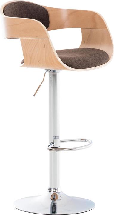 CLP Barstool Kingston Fabric, walnut/light grey