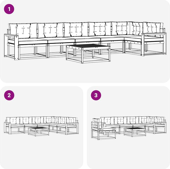 Produktbild vidaXL Outdoor-Sofa