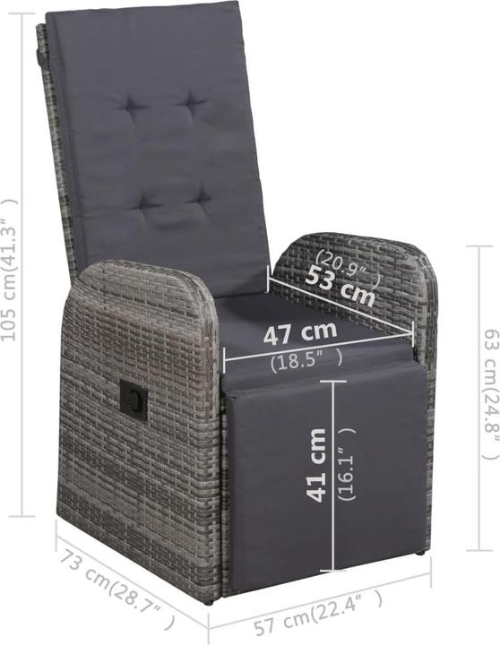 Produktbild vidaXL Garten-Essgruppe (88 x 88 x 74 cm)