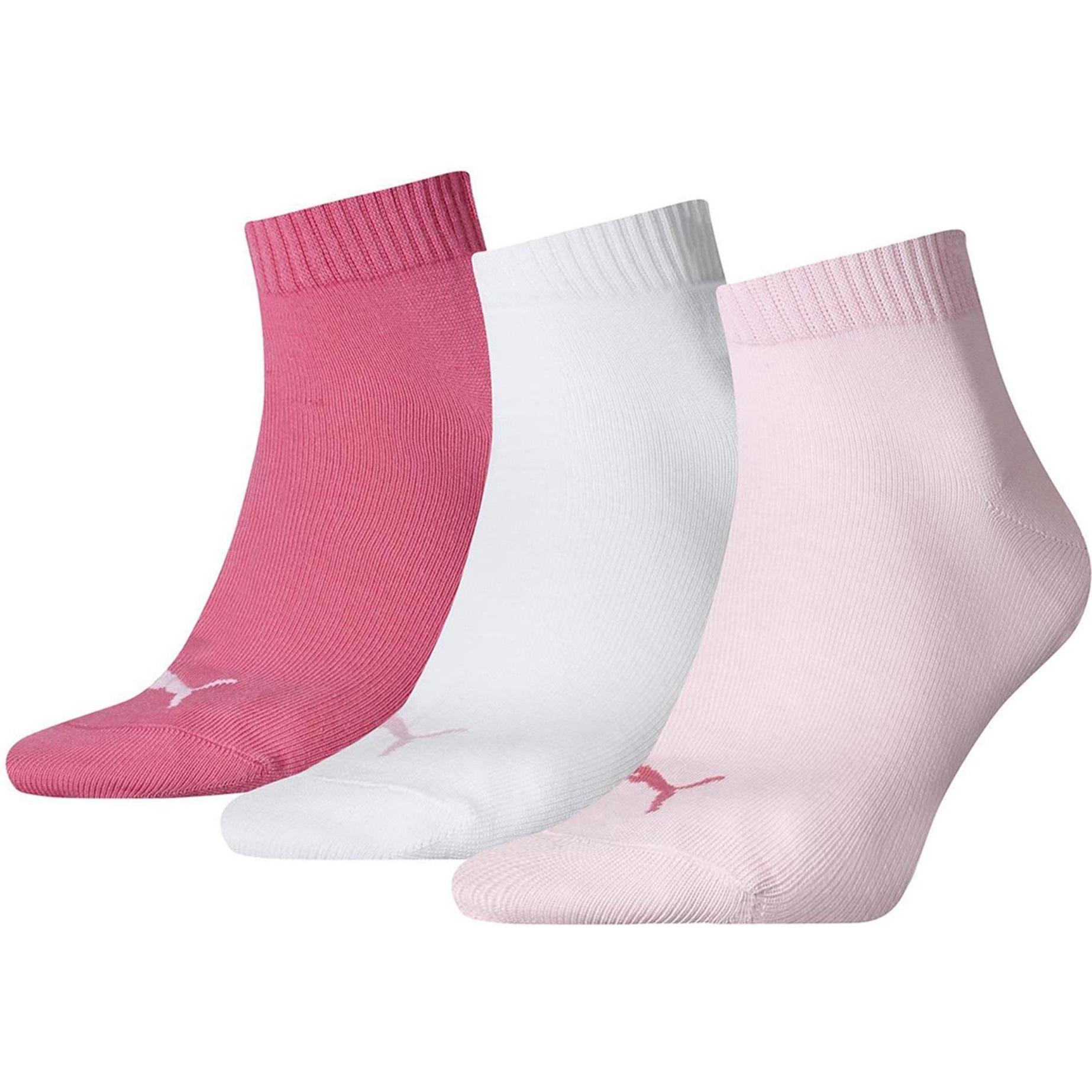 Puma, Damen, Socken, Dreierpack Socken, Rosa, (35 - 38)