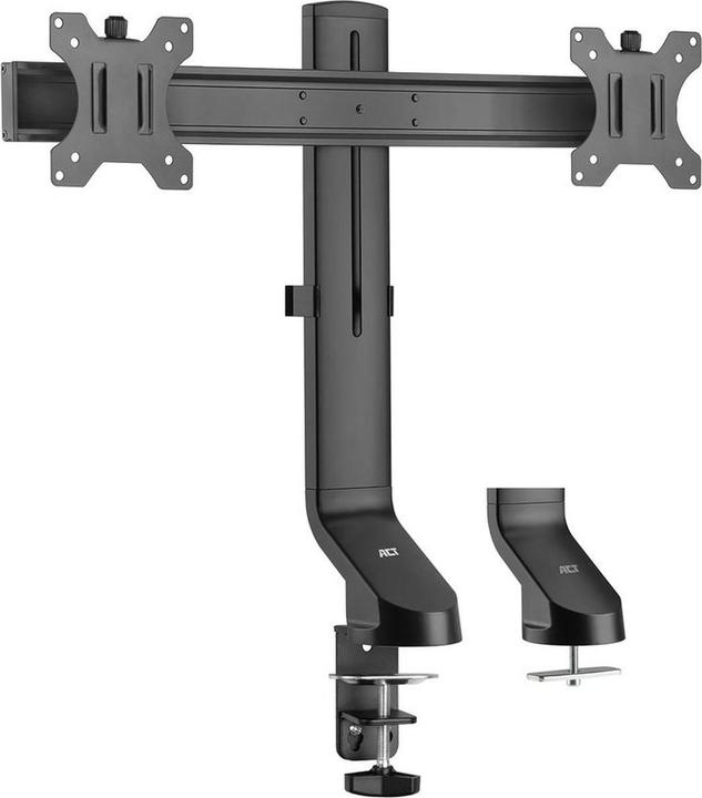 ACT Monitor Desk Mount with Crossbar, 2 screens up to 27ö, with thumb screw (Table, 27", 14 kg)