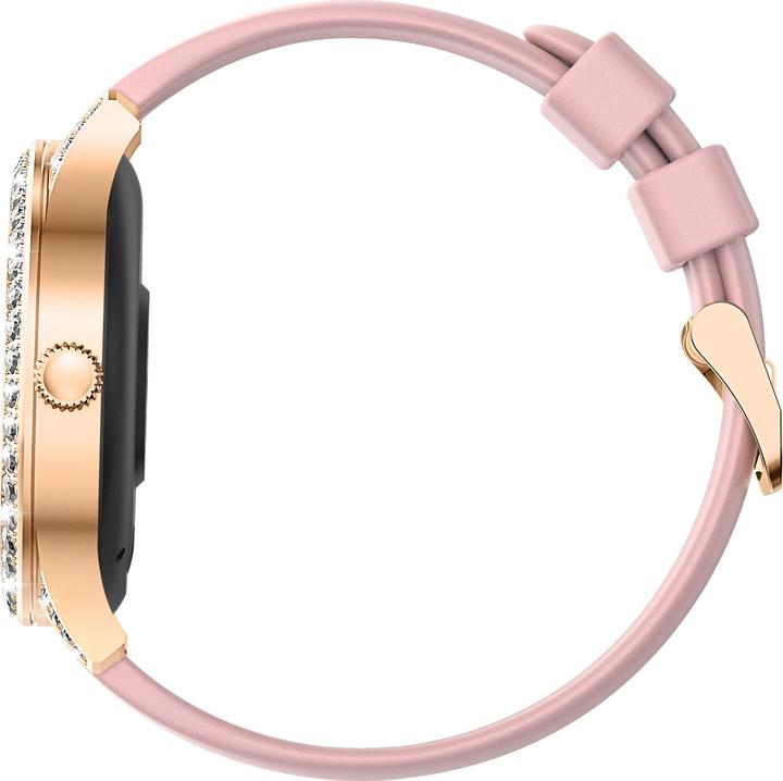 Actual product image Giewont Veltori VT360-1 Damen-Smartwatch, rosa Silikonarmband