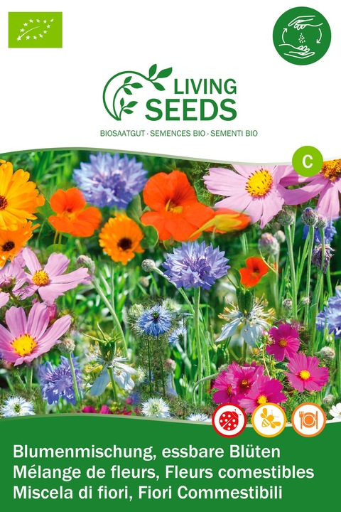 Produktbild Living Seeds Blumenmischung, essbare Blüten (Blumensamen)