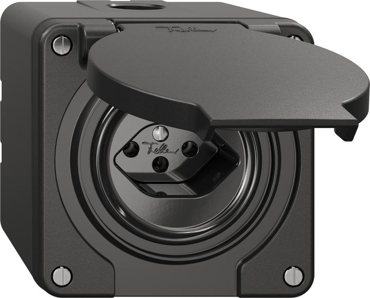 Feller NEVO NAP Steckdose T13 nass schwarz