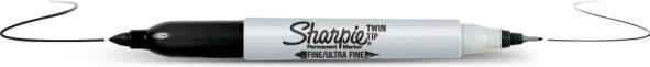 Actual product image Sharpie twin tip (Black, 1 mm, 1 x)