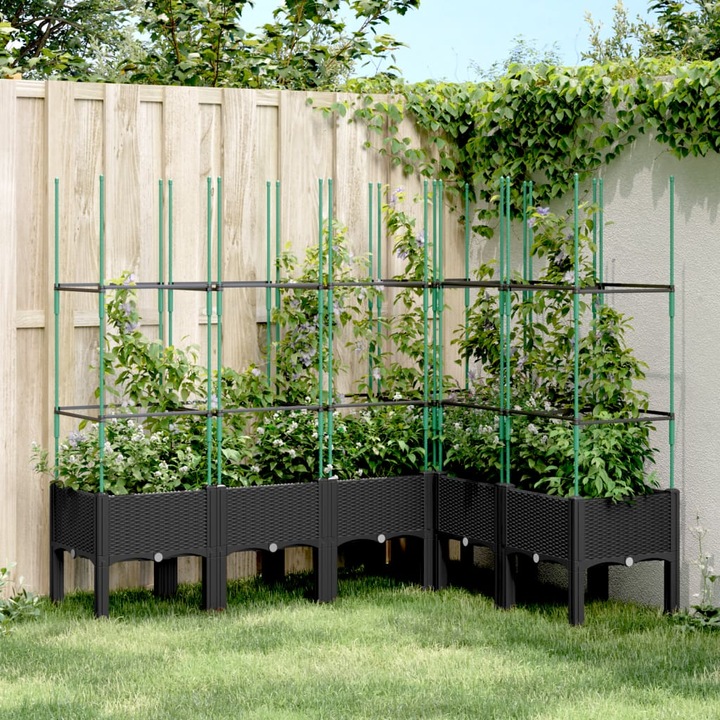 Actual product image VidaXL Planter with trellis PP