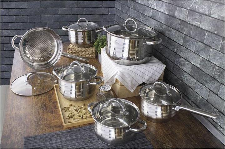 Image du produit Blaumann 12-teiliges Kochgeschirr-Set Gourmet Line Shiny (Ensemble de casseroles et de poêles de cuisson, Acier inoxydable)