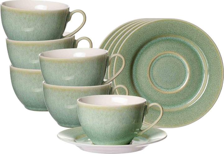 Ritzenhoff & Breker Borneo Kaffeetassen mit Untertassen (220 ml, 6x)