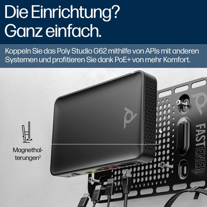 Produktbild Poly Studio G62 Videokonferenzsystem mit Halterungsplatten-Kit