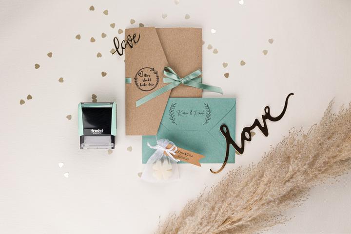 Actual product image Trodat Typomatic Printy 4.0 Pastel Edition, self-inking stamp for self-setting