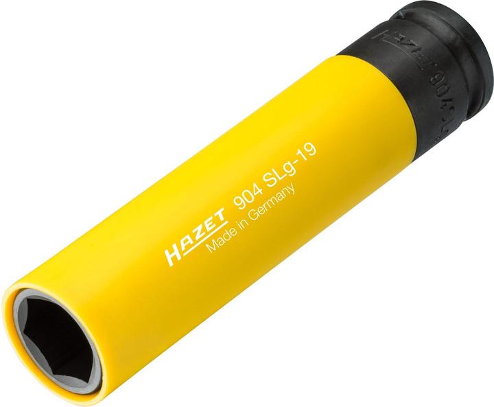HAZET Schlag-, Maschinenschrauber Steckschlüsseleinsatz ∙ Sechskant ∙ extra lang 904SLG-19 ∙ Vierka…