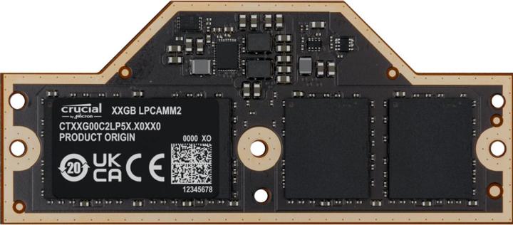 Productafbeelding Crucial LPCAMM2 LPDDR5X 32GB Memory (1 x 32GB, 3750 MHz, LPDDR5X-RAM, LPCAMM2)