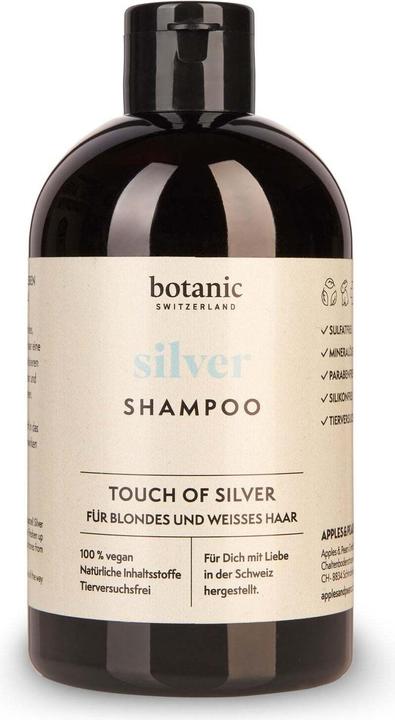 Produktbild Botanic Switzerland silver | Shampoo für blondes & weisses Haar (500 ml, Silbershampoo)