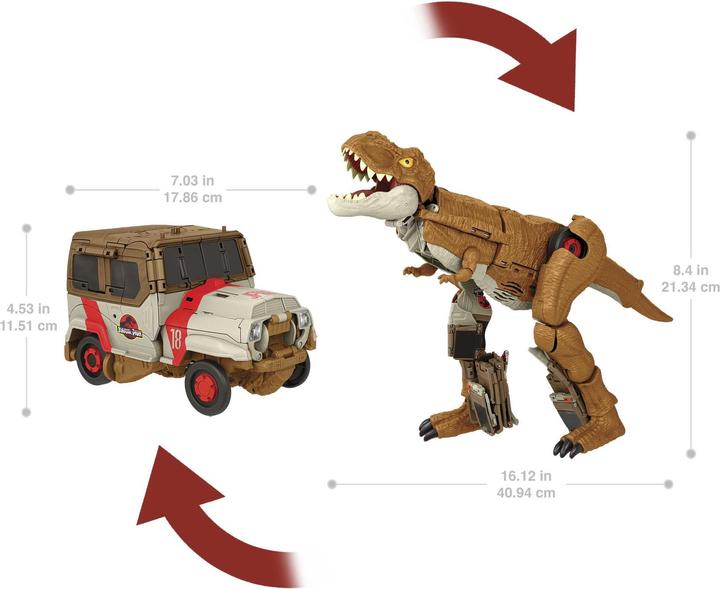 Actual product image Jurassic World Fierce Changers™ Chase 'N Roar Tyrannosaurus Rex