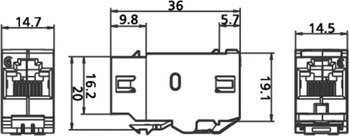 Actual product image Metz Connect E-DAT module coupling (Network coupling)