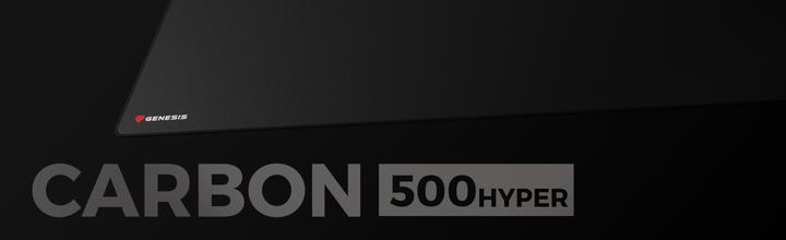 Image du produit Genesis Souris d'ordinateur Carbon 500 Hyper Logo | Tapis de souris | 600 x 1200 x 2.5 mm | Noir (XXL)