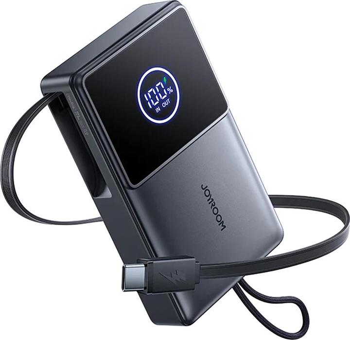 Immagine prodotto Joyroom 22.5W Powerbank 10000mAh Fast Charging with built-in Retractable Cable (10000 mAh, 22.50 W, 38.50 Wh)