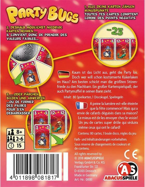 Actual product image Abacus Party Bugs (French, German, 2 - 6 Players)