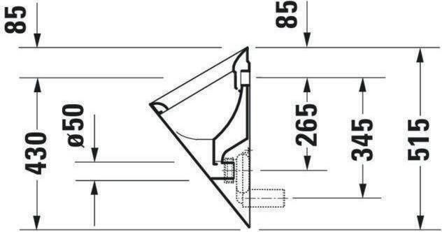 Actual product image Duravit Urinal STARCK 1 320x285mm, without lid, without fly white