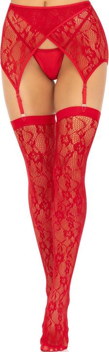 Actual product image Leg Avenue LACE-TOP-TOP & BELT RED (One size)