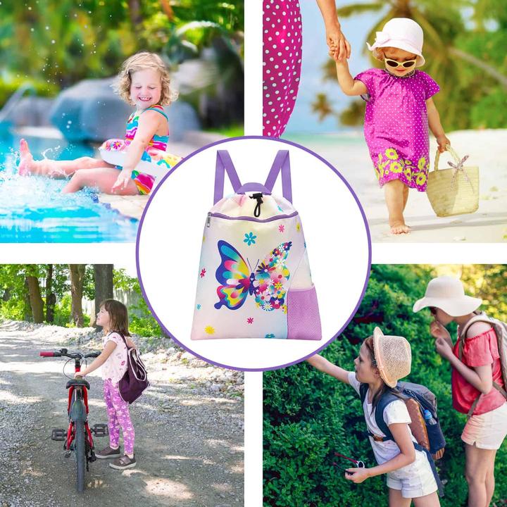 Produktbild Only-Bags.Store Rucksack Kinder - Wasserdichte Turnbeutel String Rucksack Sport Schule Strand Reisen Schwimmen