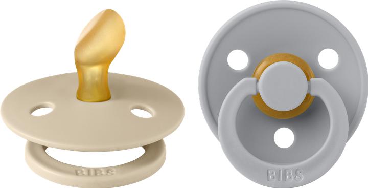 Bibs Colour Latex Schnuller (anatomisch, 6-18 Monate), Cloud & Vanilla (2x, 6 - 12 Monate)