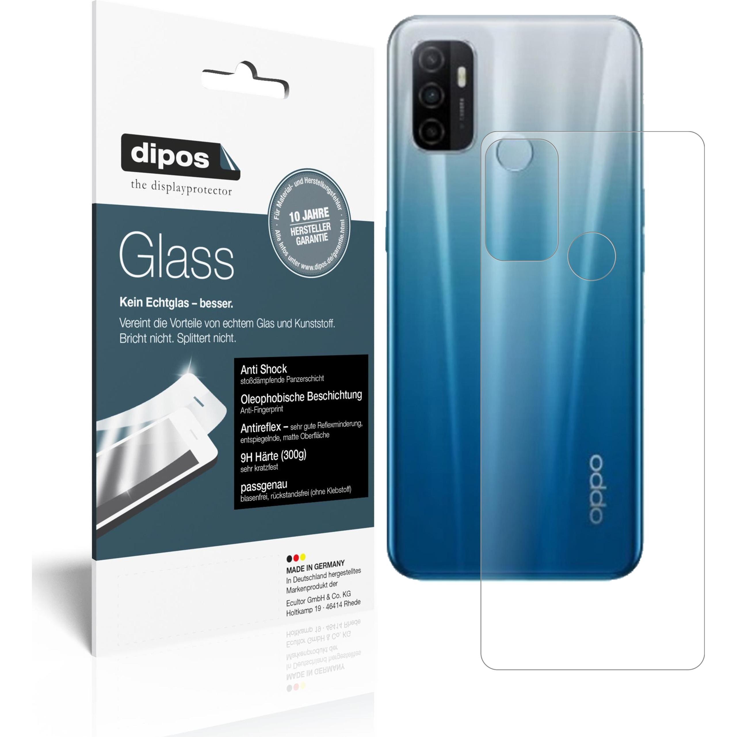 Dipos Displayschutz Anti-Shock (2 Stück, Oppo A53), Smartphone Schutzfolie, Transparent