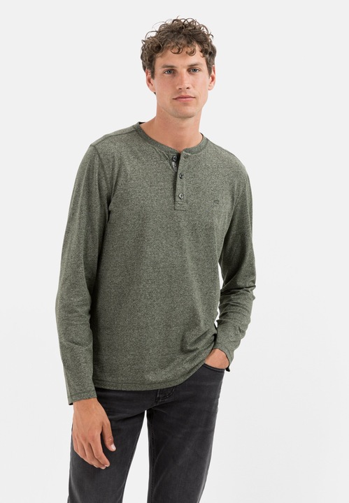 Actual product image Camel Active Long sleeve henley shirt in sustainable cotton mix (L)