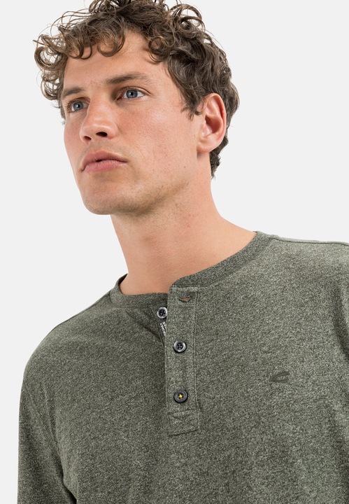 Actual product image Camel Active Long sleeve henley shirt in sustainable cotton mix (L)