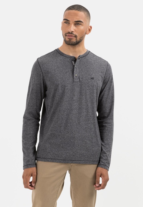 Actual product image Camel Active Long sleeve henley shirt in sustainable cotton mix (6XL)