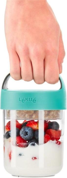 Produktbild Lékué Jar To Go türkis, gross 60 cl, Ø9.2 cm H 18.8 cm