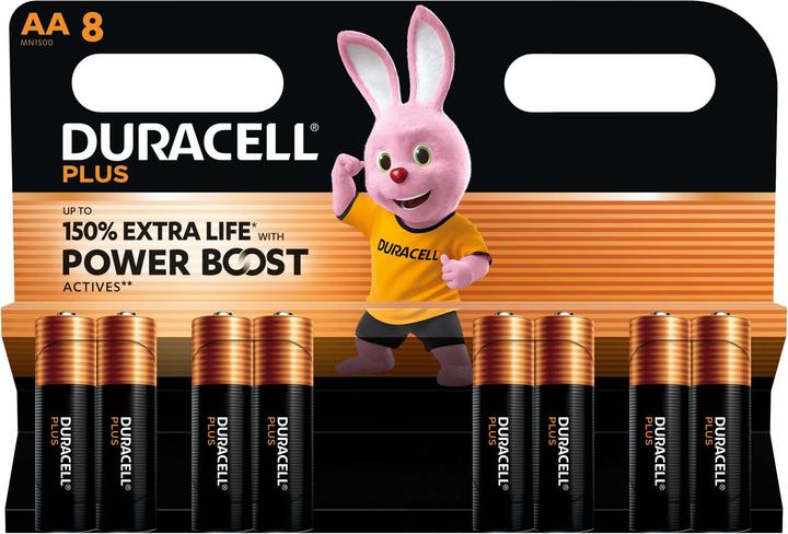 Duracell Plus Power Boost Mignon (AA)-Batterie Alkali-Mangan 1.5 V 8 St. (8 pcs, AA)